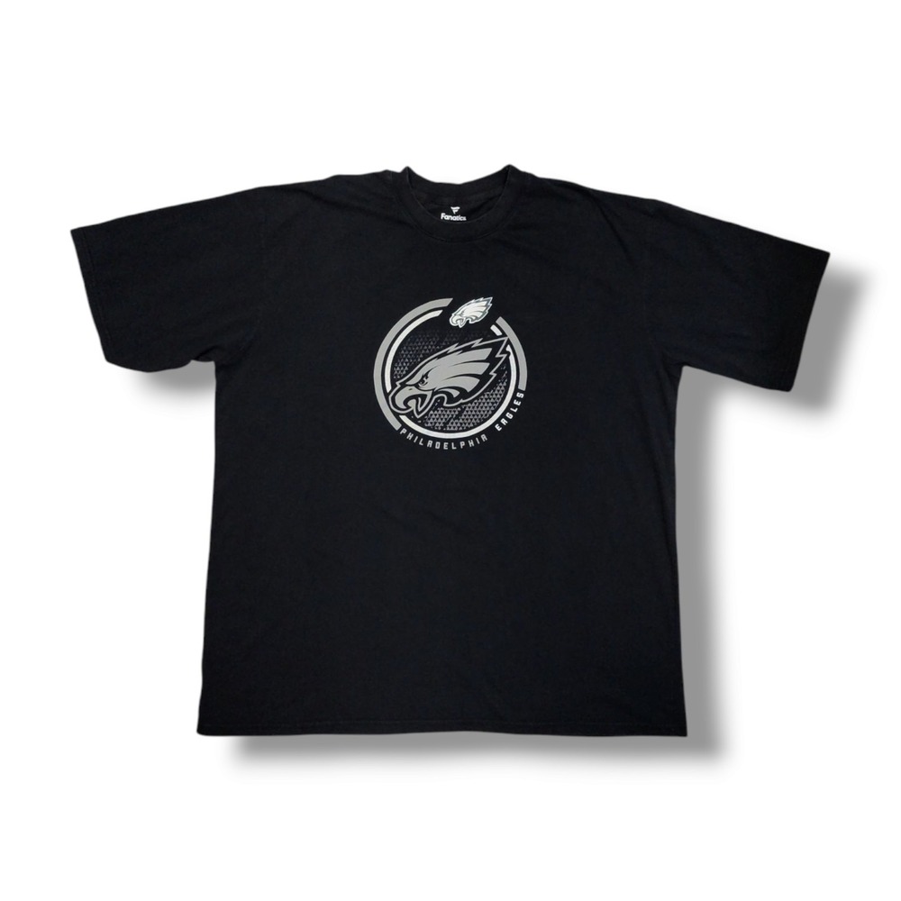 Fanatics Philadelphia Eagles Graphic Black Heavyweight Cotton T-Shirt Men's 3XLT